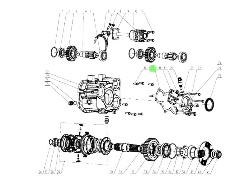 1707156   副箱后轴承盖衬垫,Rear bearing cover gasket of auxiliary box,济南向前汽车配件有限公司