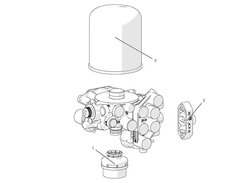 DZ96189361087 濾油型空氣處理單元（集成）,Oil filter type air handling Unit (integrated),濟南向前汽車配件有限公司