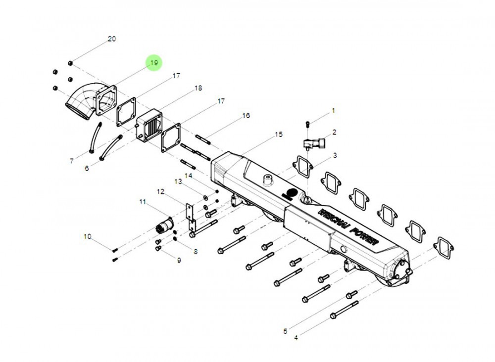 612600117167  进气接管,Inlet nozzle,济南向前汽车配件有限公司
