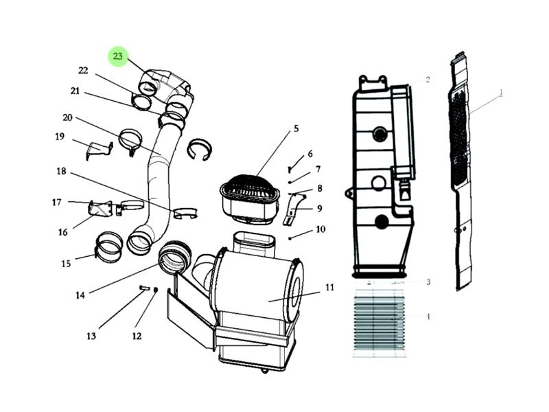 DZ96319190851  成型橡胶弯管总成,Molded rubber bend assembly,济南向前汽车配件有限公司