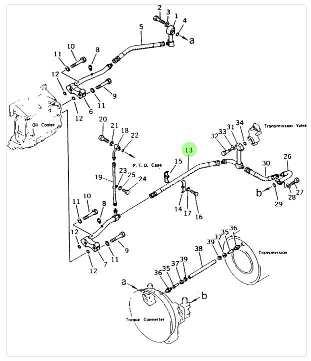 07100-21407  变矩器油管,Torque converter oil pipe,济南向前汽车配件有限公司