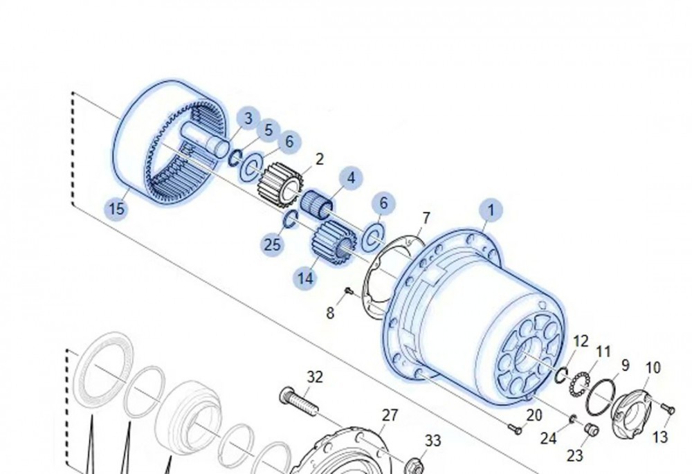 2094944  轮边差速器,Hub reduction gear,济南向前汽车配件有限公司