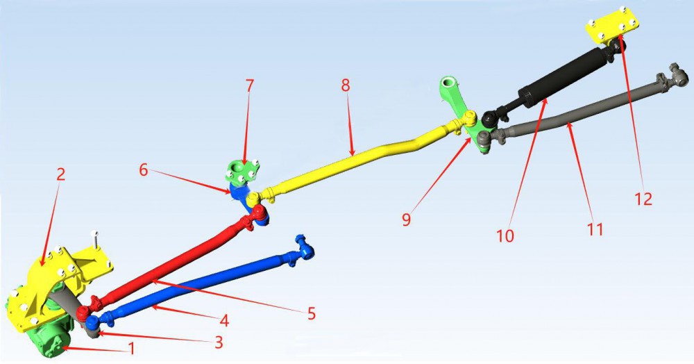 DZ97319430621 转向第二摇臂总成,Turn to the second rocker arm assembly,济南向前汽车配件有限公司