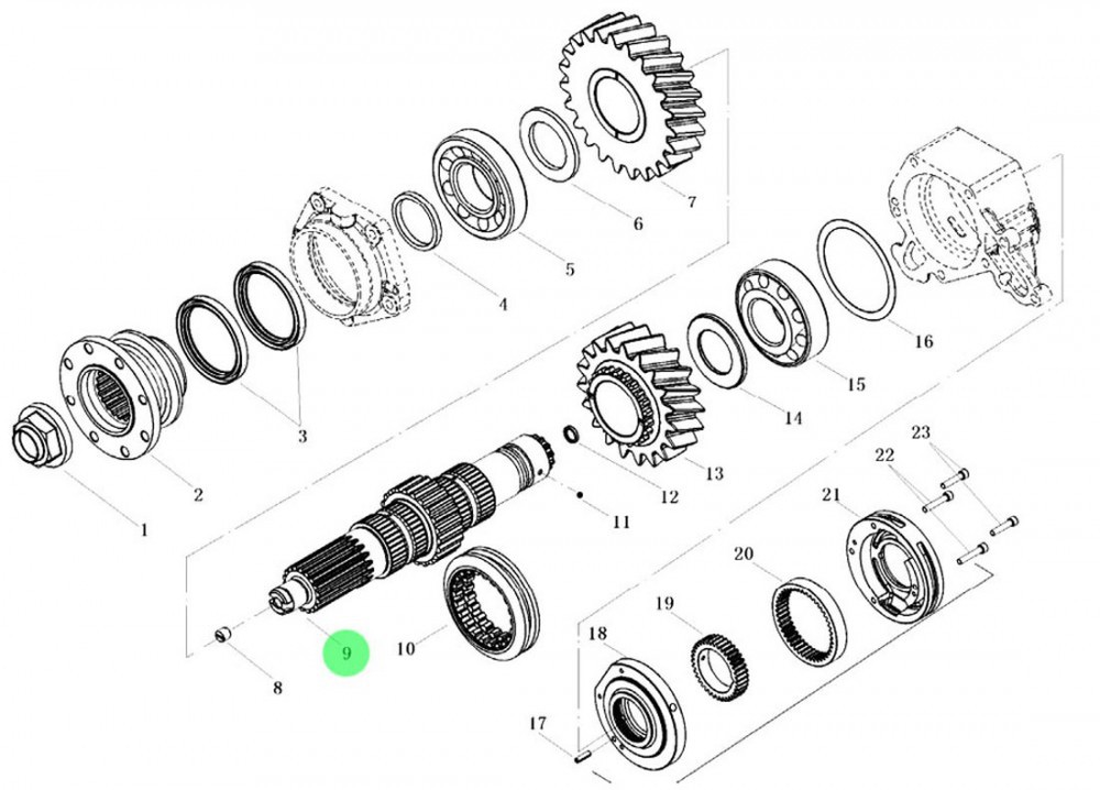 L913907301 输入轴,Input shaft,济南向前汽车配件有限公司