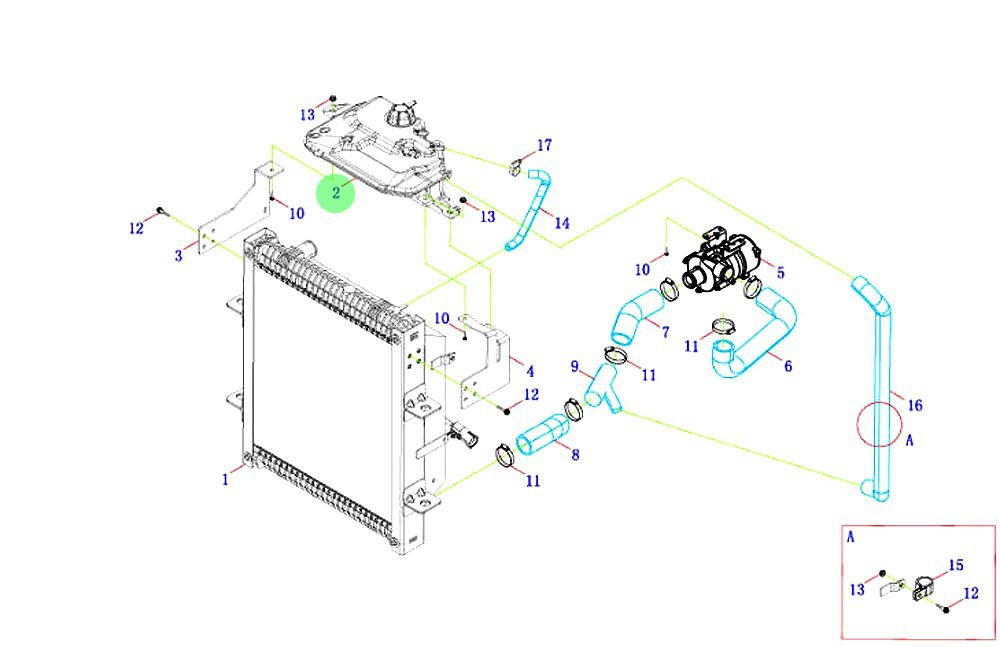 L1130410101A0 副水箱总成,Auxiliary water tank assembly,济南向前汽车配件有限公司