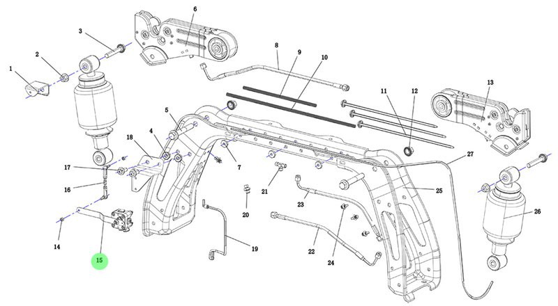 DZ15221440238 新高度阀/左后/双接头,New height valve - left rear - double joint,济南向前汽车配件有限公司 DZ15221440238 新高度阀/左后/双接头,New height valve - left rear - double joint,济南向前汽车配件有限公司