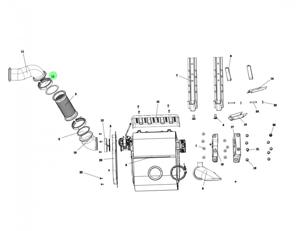 DZ9X259544001 V型卡箍Φ150,V-shaped band Φ 150,濟南向前汽車配件有限公司
