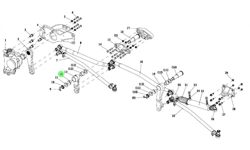 DZ95319431216  摇臂衬套,Busbar of rocker arm,济南向前汽车配件有限公司