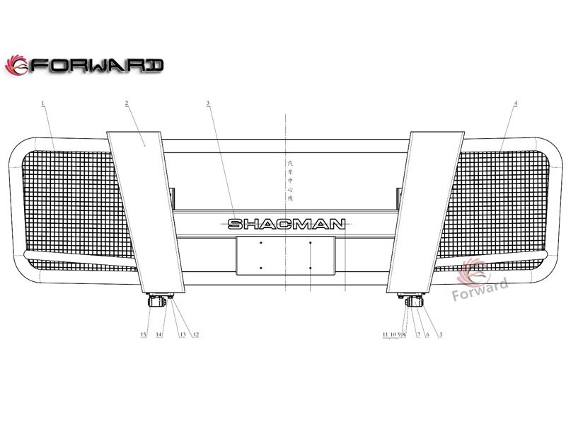 DZ97189630010 前围防护焊接总成,Front guard welding assembly,济南向前汽车配件有限公司