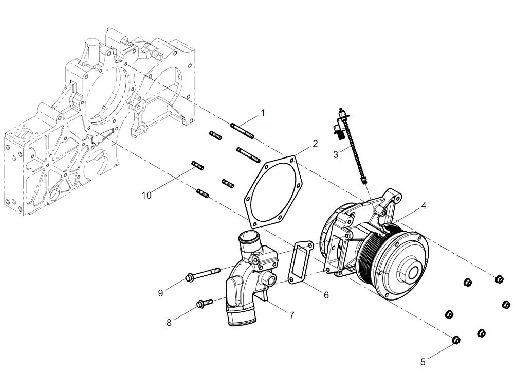 612600061872 水泵总成,water pump assembly,济南向前汽车配件有限公司