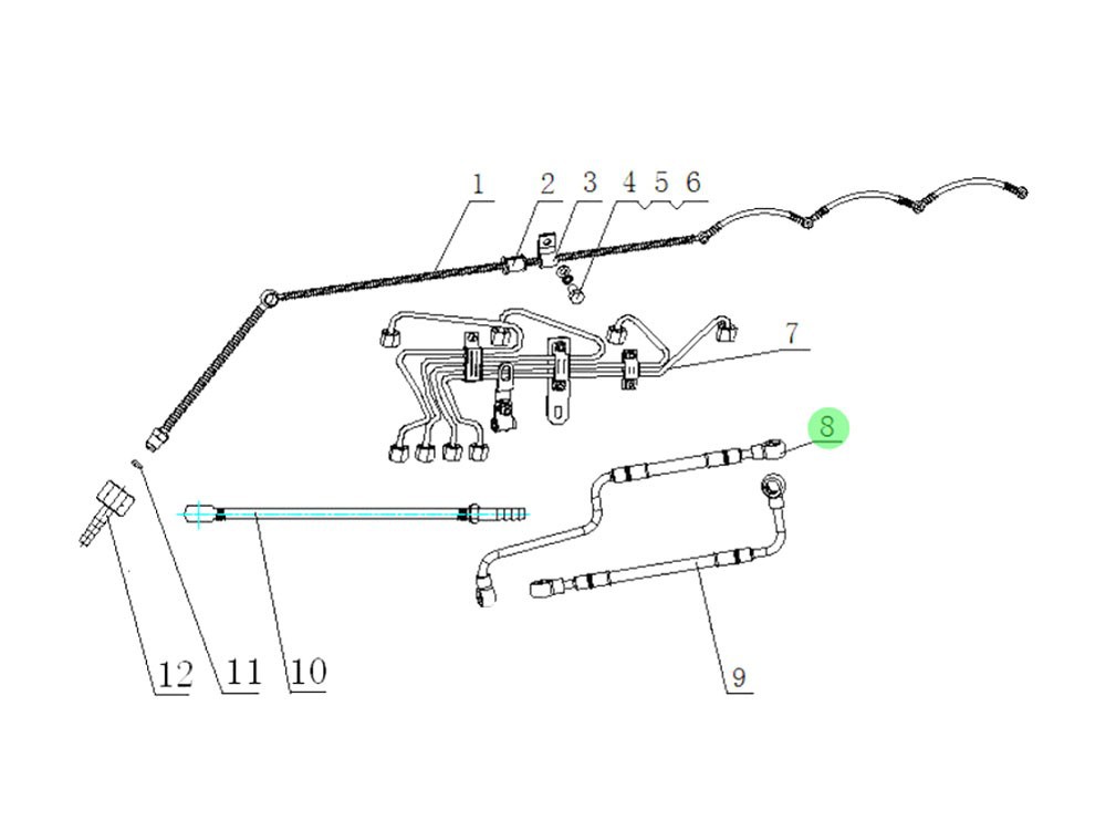 FG610Y001328+277  输油管,Oil pipeline,济南向前汽车配件有限公司