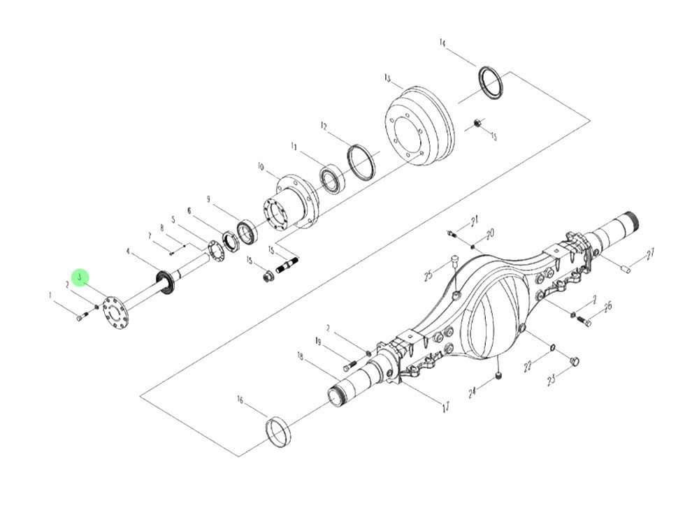 SPYA0000000084 后橋半軸,Rear axle half shaft,濟(jì)南向前汽車配件有限公司
