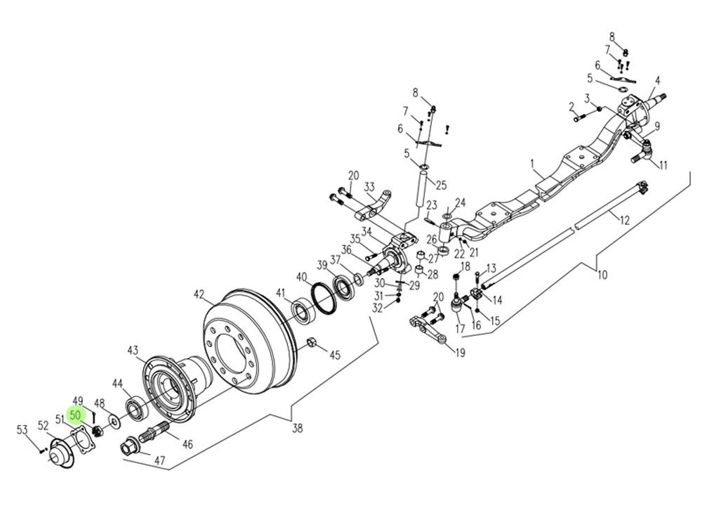 SPCS0000000504  開槽螺母,Slotted nut,濟南向前汽車配件有限公司
