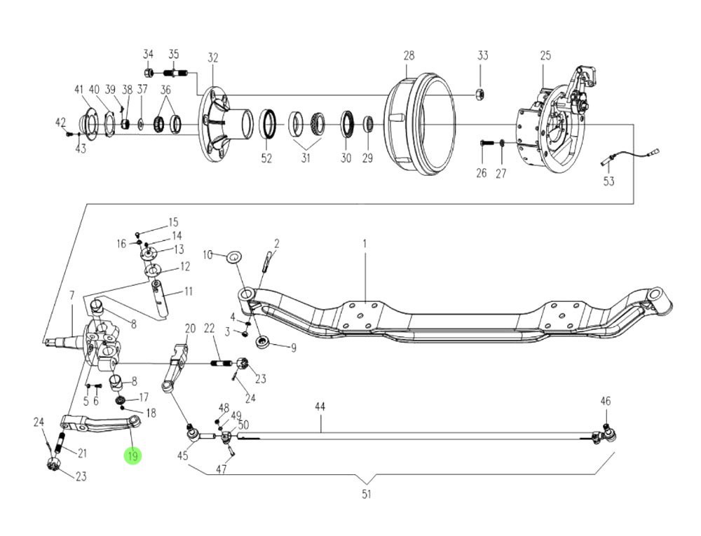 LG4003002731-57 直拉桿臂,Straight pull rod arm,濟(jì)南向前汽車(chē)配件有限公司