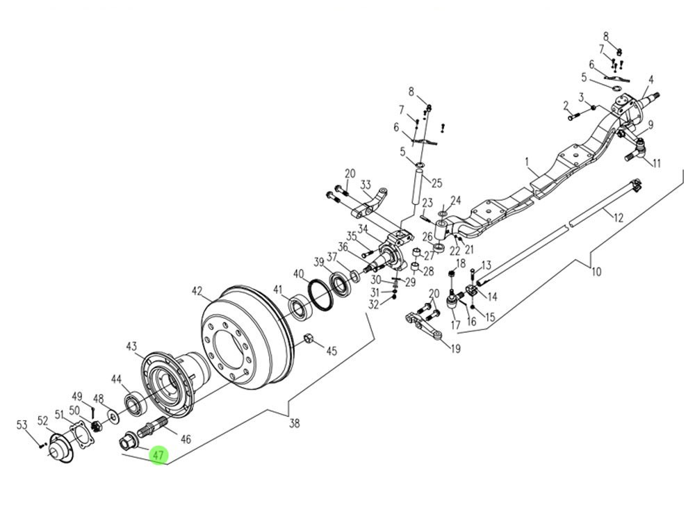 FG4003002401+032 车轮螺母Q30020,Wheel nut,济南向前汽车配件有限公司