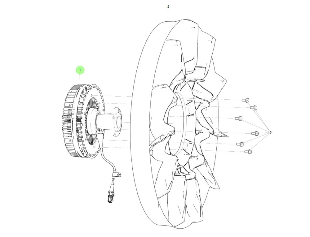 202V06600-0005 电控硅油离合器ER175,Electronic control silicone oil clutch ER175,济南向前汽车配件有限公司