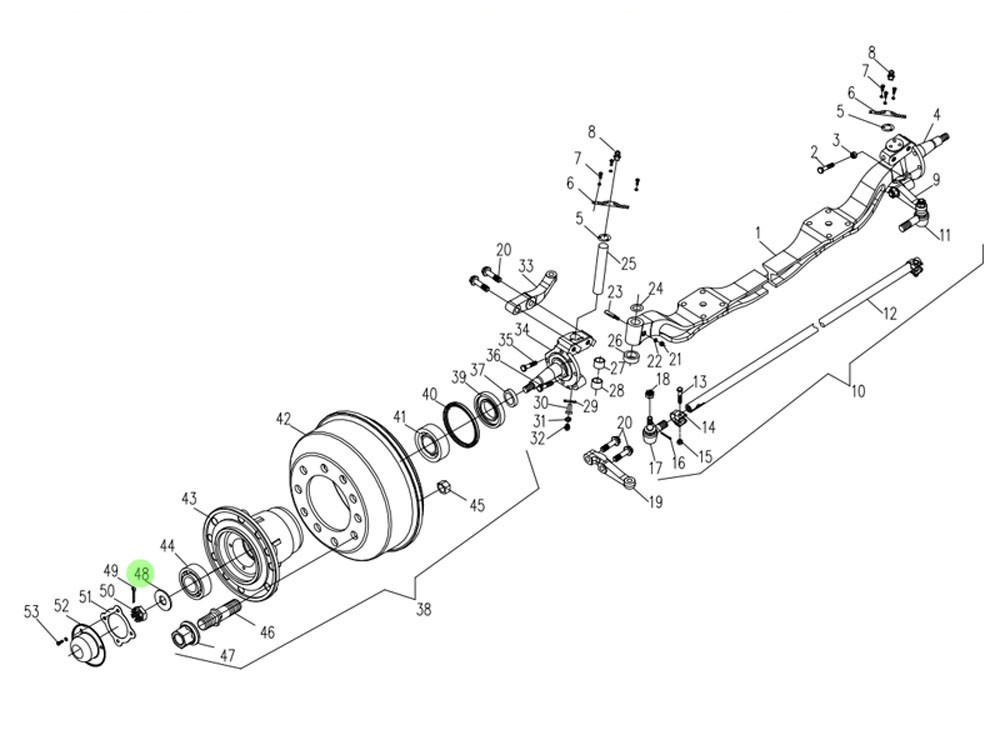 3066-3001075 轉向節(jié)螺母鎖緊墊片,Nut locking gasket,濟南向前汽車配件有限公司