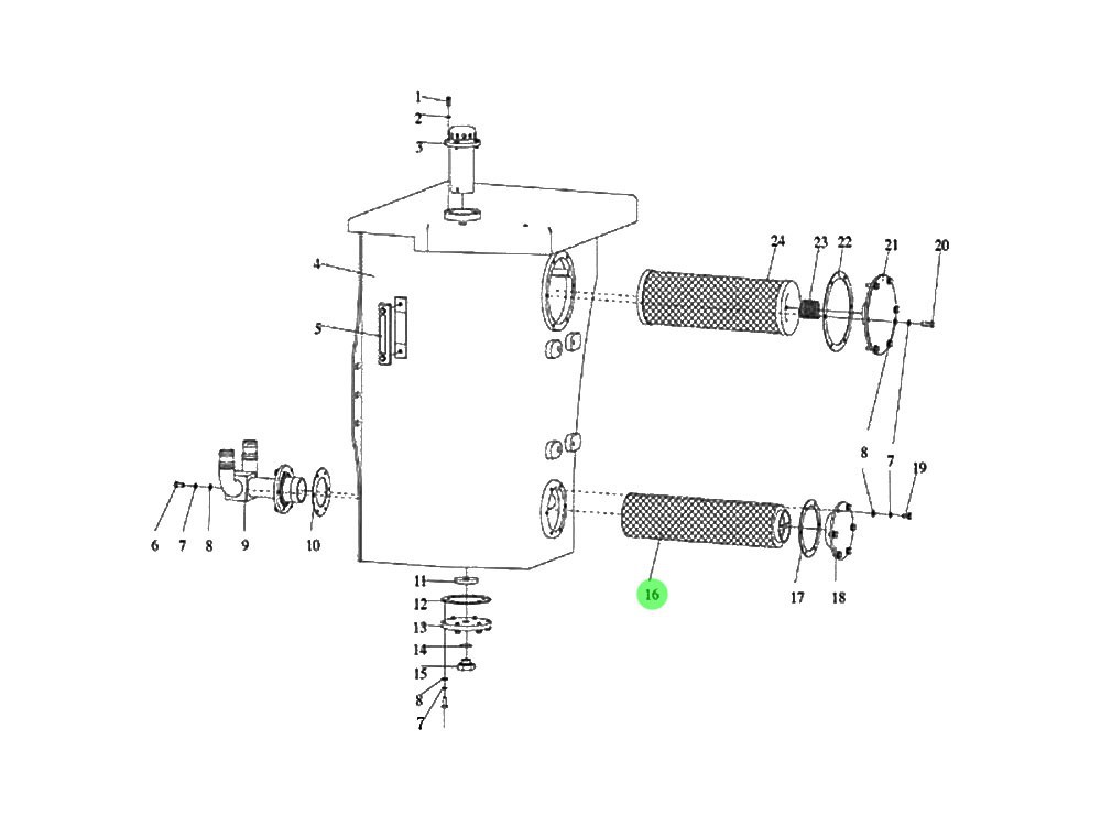 60C0224  吸油濾芯,Oil absorption filter,濟(jì)南向前汽車配件有限公司