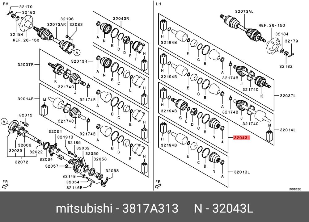 3815A318  右内球笼修理包,Right inner ball cage repair kit,济南向前汽车配件有限公司