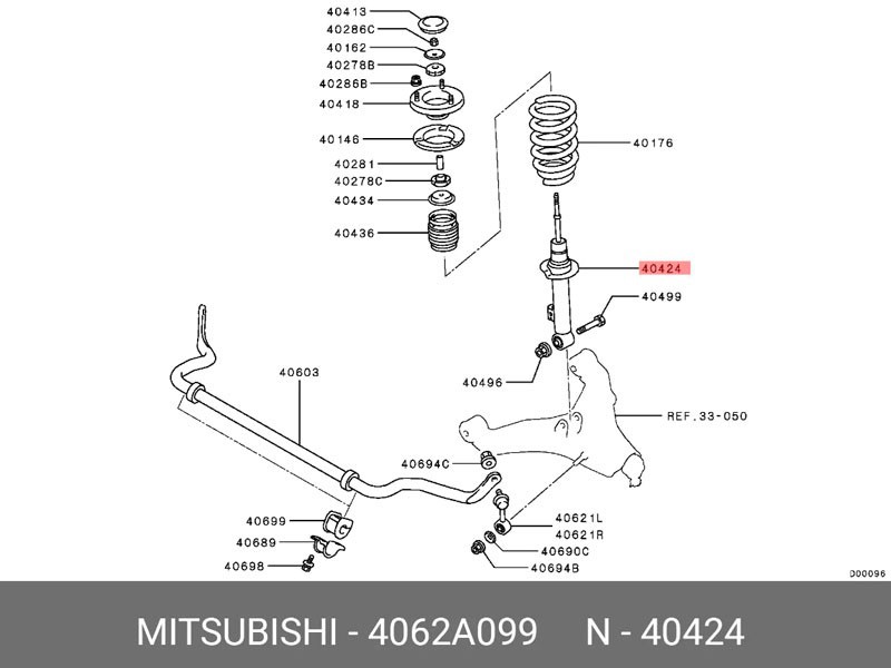 4062A099 前减震器,Pre-reservoir,济南向前汽车配件有限公司