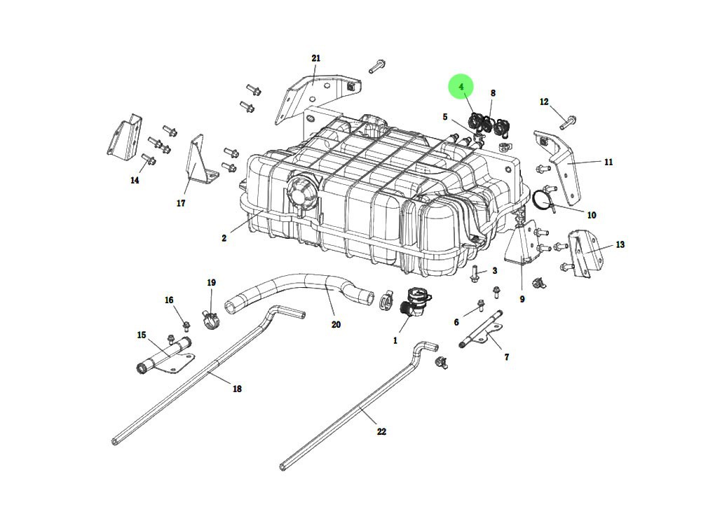 DZ9X259538039  膨脹箱快插接頭,Expansion box quick connector,濟南向前汽車配件有限公司
