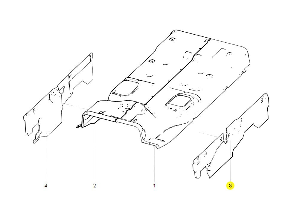 AZ166269000025 右側(cè)面隔熱吸音墊（阻燃面料）,Right heat insulation and sound absorption pad,濟(jì)南向前汽車配件有限公司