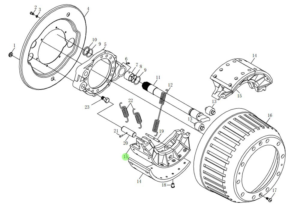 HD91129340081 制动蹄铁,Brake shoe,济南向前汽车配件有限公司