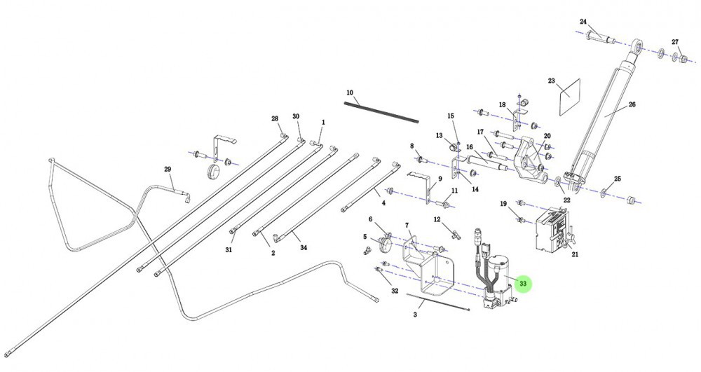 DZ97259820128 油泵电机总成,Oil pump motor assembly,济南向前汽车配件有限公司