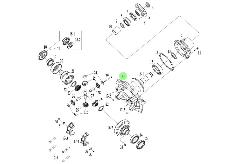 DZ9112320368 主减速器壳,Main Reducer Housing,济南向前汽车配件有限公司