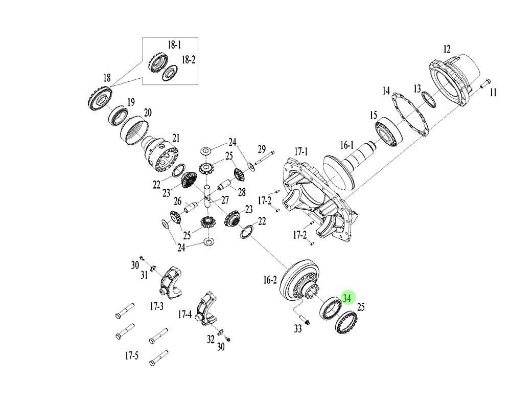 HD90149320022 差速器轴承,Drive shaft bearing,济南向前汽车配件有限公司