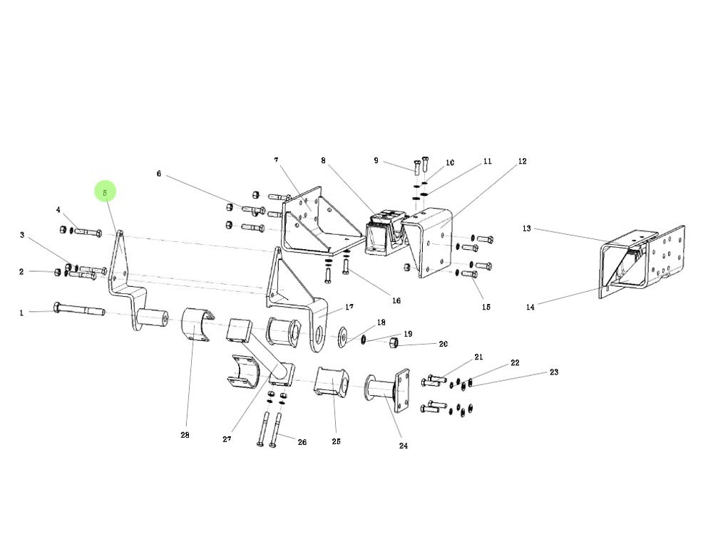 DZ95259263601 軸承支架總成,Bearing support assembly,濟(jì)南向前汽車配件有限公司