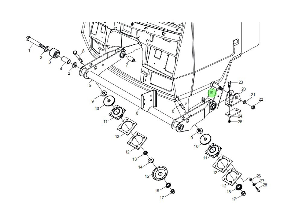 116020430025 前懸置固定螺栓,Front suspension set bolt,濟(jì)南向前汽車配件有限公司