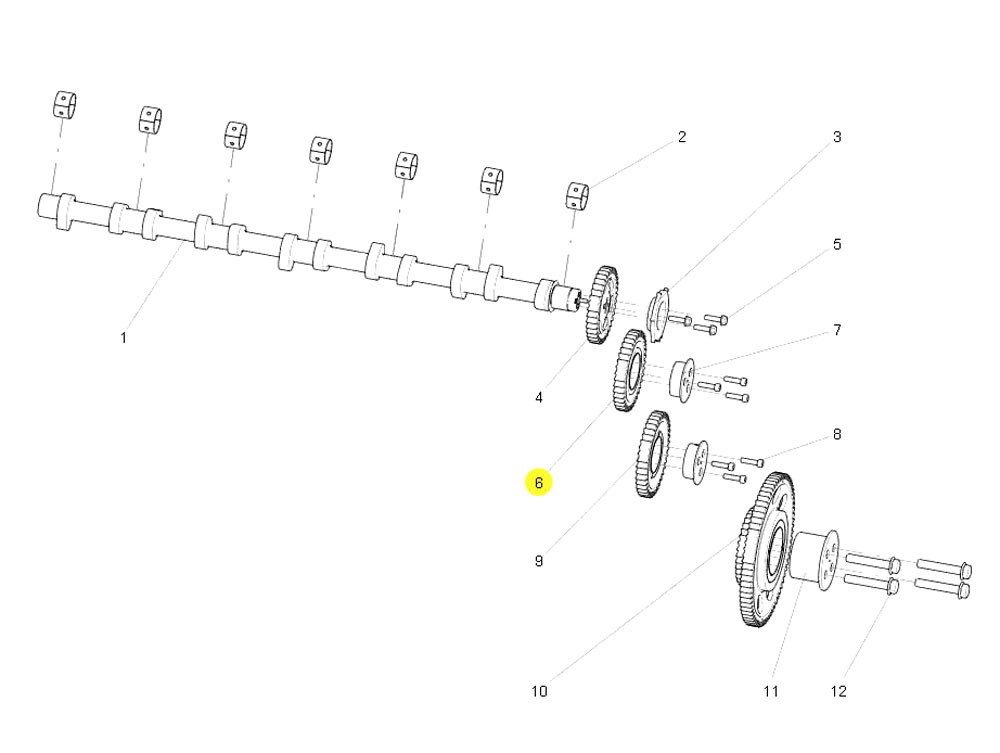 200-04505-5094 中間齒輪總成,Intermediate gear assembly,濟(jì)南向前汽車配件有限公司