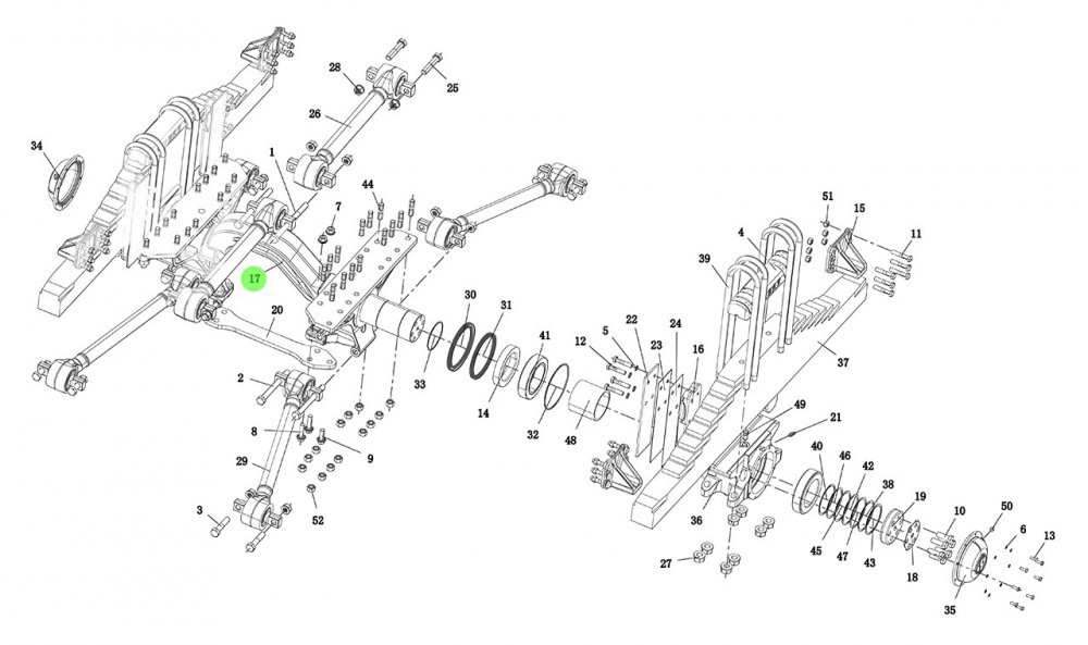 FDZ9525952086610002-SY 平衡轴总成,Balance shaft assembly,济南向前汽车配件有限公司
