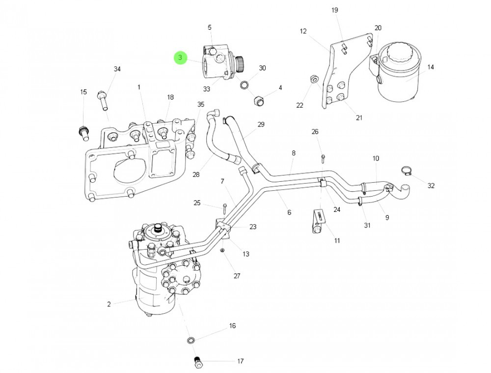WG9719470037 转向助力泵,Steering assist pump,济南向前汽车配件有限公司
