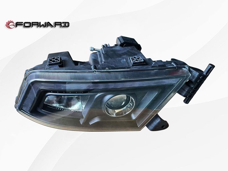 AZ962272000010  LED左前照灯总成-非金属保险杠/黑框,LED left headlamp assembly,济南向前汽车配件有限公司