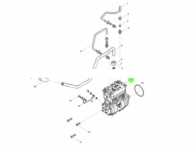 1013133963 空壓機(jī)總成,Air compressor assembly,濟(jì)南向前汽車配件有限公司