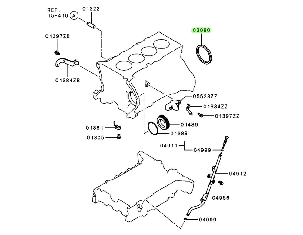 4N15-QZYF-Q 曲轴后油封 XQ046818,Crankshaft rear oil seal,济南向前汽车配件有限公司