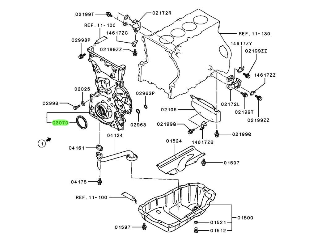 4N15-QZYF-Q 曲轴前油封 XQ046819,Front oil seal of the crankshaft,济南向前汽车配件有限公司