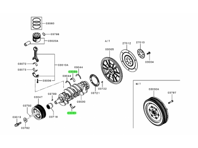 4N15-QZW 曲轴瓦 XQ046834,Crankshaft bearing,济南向前汽车配件有限公司