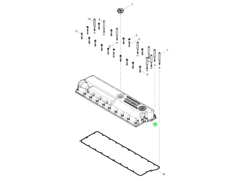 1001300547  气缸盖罩 XQ046851,Cylinder head cover,济南向前汽车配件有限公司