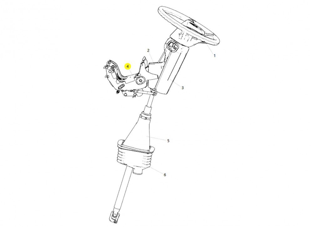 711-46113-6231 转向管柱总成 XQ046857,Steering column assembly,济南向前汽车配件有限公司