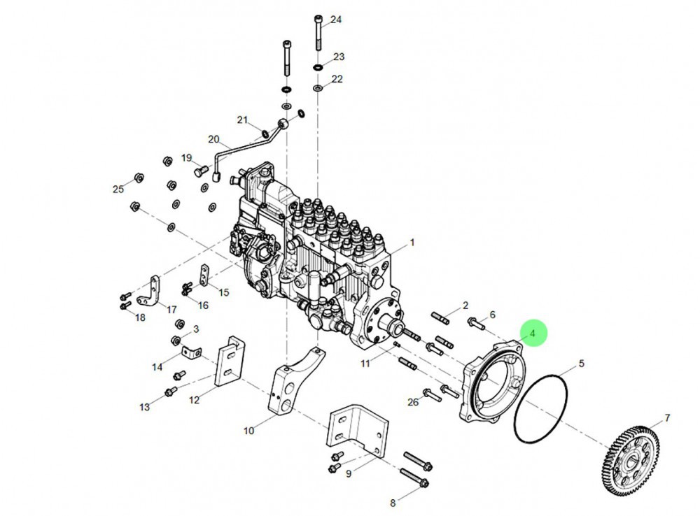 612600080516 喷油泵法兰 XQ001474,Fuel injection pump Flan,济南向前汽车配件有限公司