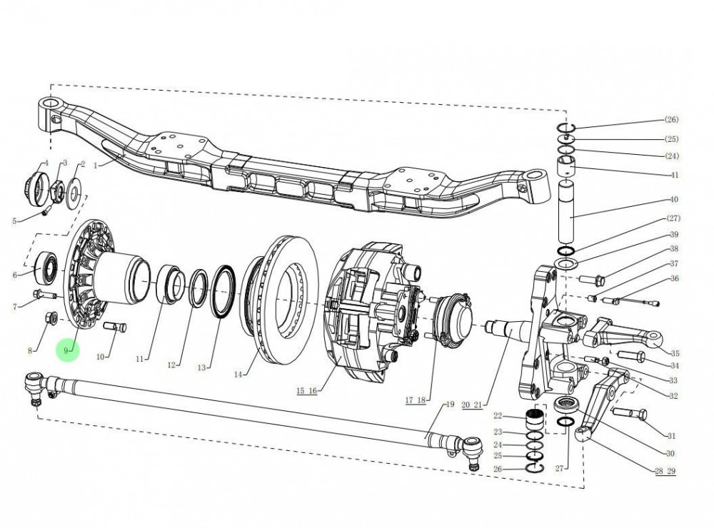 HD90009410251 前轮毂 XQ047434,Front hub,济南向前汽车配件有限公司
