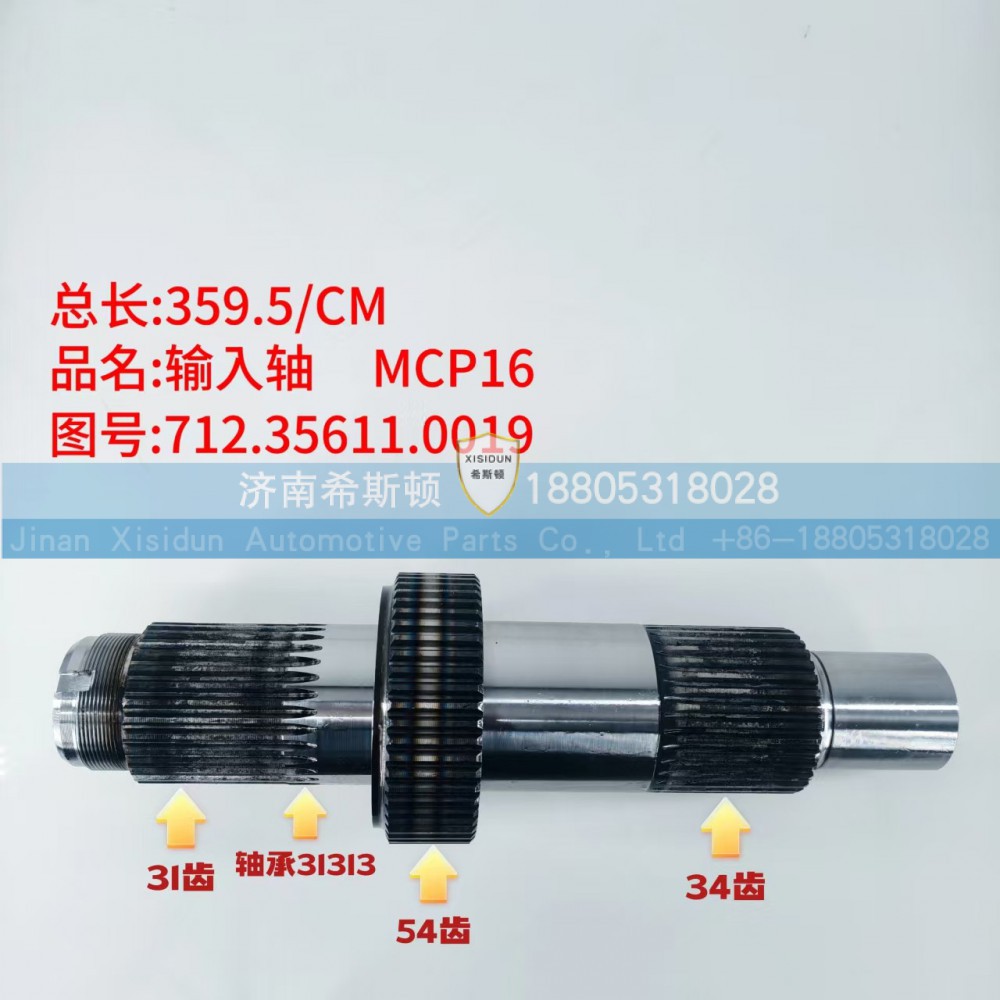 MCP16输入轴712.35611.0019（31齿54齿34齿）