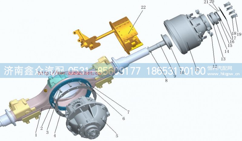 AH113140010,后桥总成,济南国桥汽车零部件有限公司