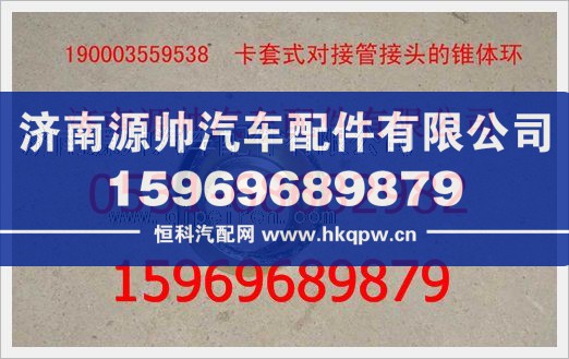 重汽豪沃卡套式对接管接头的锥体环190003559538