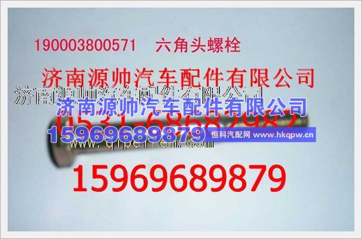 重汽豪沃六角头螺栓190003800571