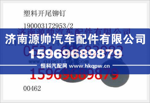 重汽豪沃塑料开尾铆钉190003172953
