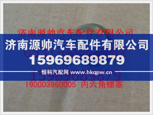 重汽豪沃圆柱头内六角螺塞190003960005